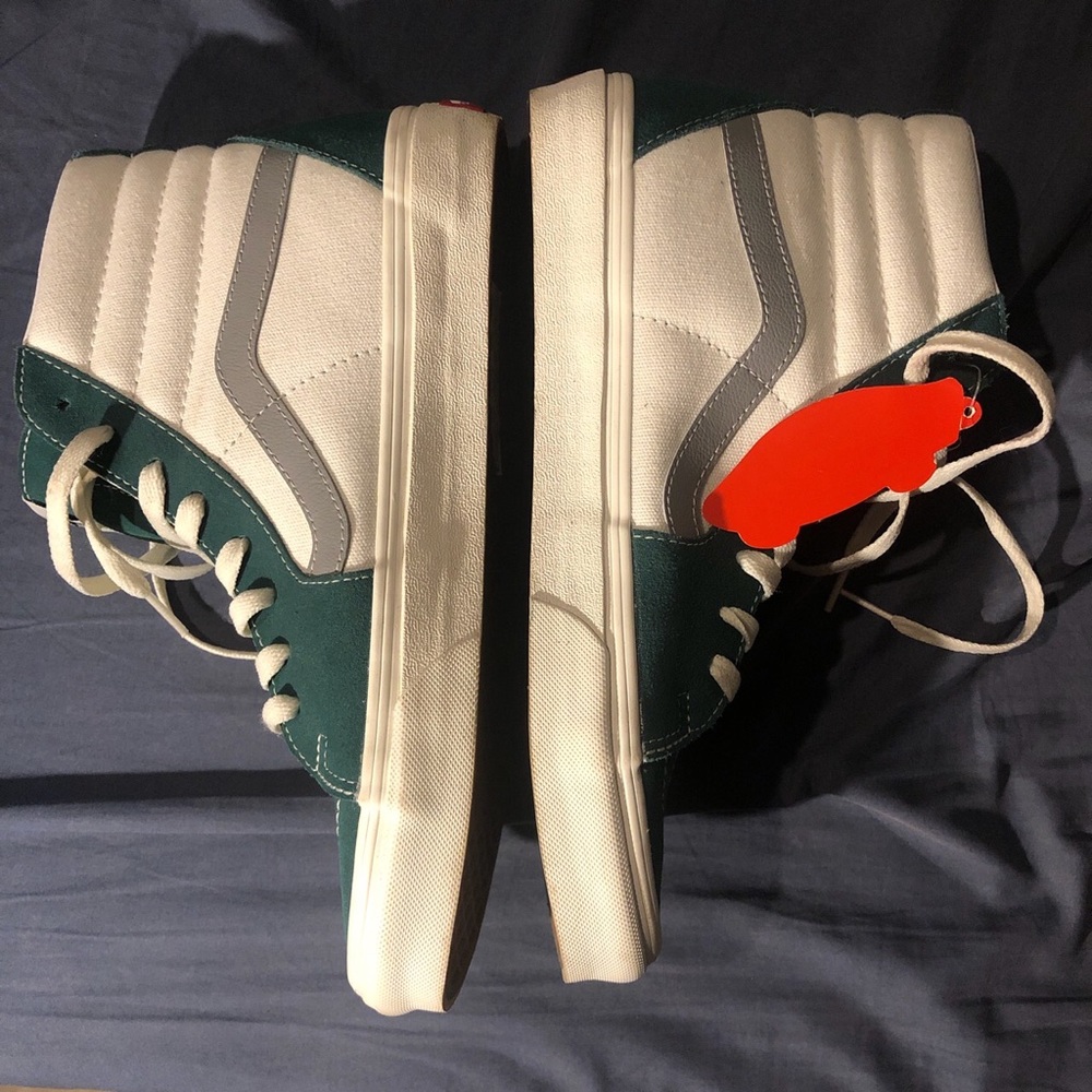 Green and White High top Vans - Picture 5 of 6